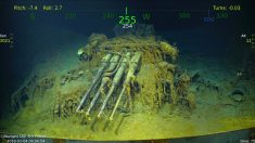 豪沖で残骸発見の米空母「レキシントン」、映像を公開