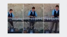 ワイングラスでクラシックを奏でる