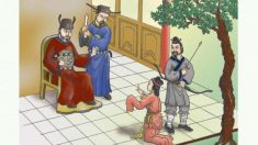 弓職人の妻、機転をきかせて王に嘆願する