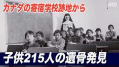 カナダの寄宿学校跡地から子供215人の遺骨発見