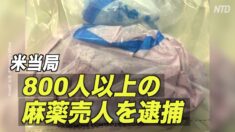 米当局 800人以上の麻薬売人を逮捕