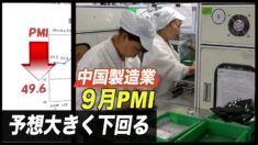 中国製造業９月PMI 予想大きく下回る