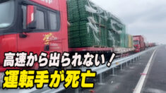 高速道路から降りられない 運転手が死亡
