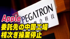 Apple委託先の中国工場 相次ぎ操業停止