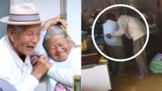 아침부터 힘들게 설거지하는 할머니, 그때 할아버지가 조용히 다가가 ‘한마디’ 했다 (영상)