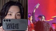BTS 슈가 공연 중… “아이폰 안 되고 갤럭시로만 사진 찍어줄 것”