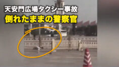 天安門広場タクシー事故、倒れたままの警察官